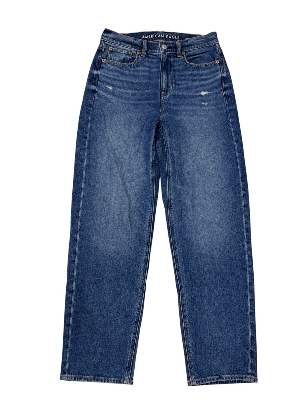 American Eagle Outfitters Women's Straight Jeans - Blue size 0